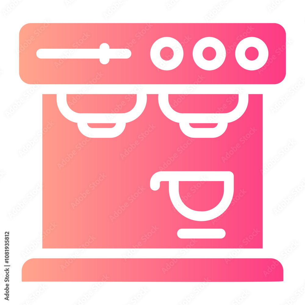 coffe machine Gradient icon coffe machine Gradient icon
