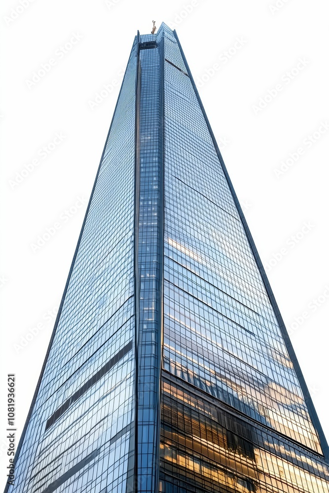 Glass skyscraper reflecting sky and clouds. Glass skyscraper reflecting sky and clouds.