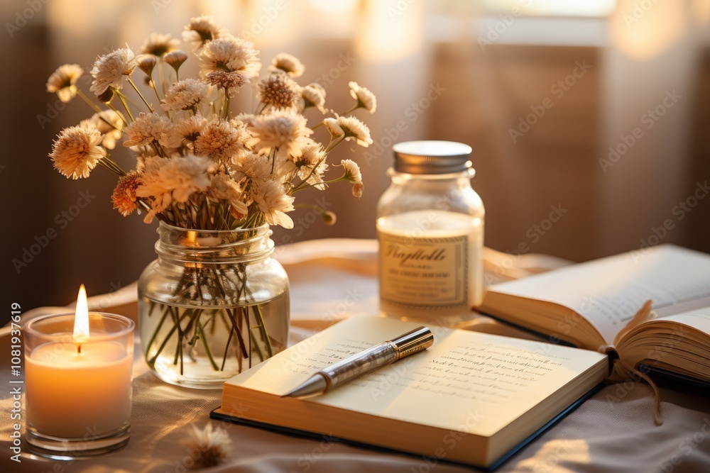 Cozy Autumn Morning: Flowers, Candlelight, and Journaling Cozy Autumn Morning: Flowers, Candlelight, and Journaling