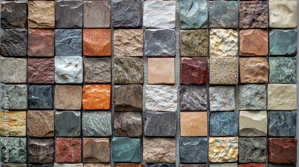 Close-Up View of Mosaic Wall Tiles Close-Up View of Mosaic Wall Tiles