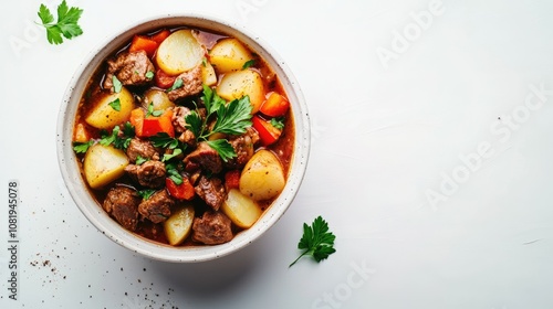 Wallpaper Mural Delicious Beef Stew in Bowl with Fresh Vegetables Torontodigital.ca