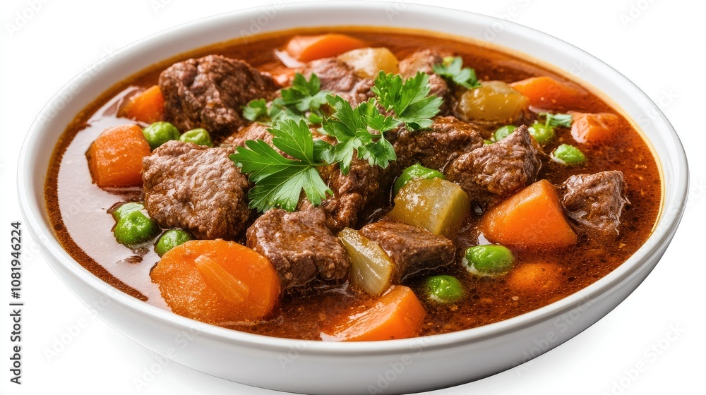 Hearty Bowl of Beef Stew with Fresh Vegetables Hearty Bowl of Beef Stew with Fresh Vegetables