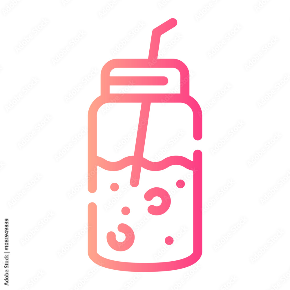 Obraz premium smoothie Line Gradient Icon