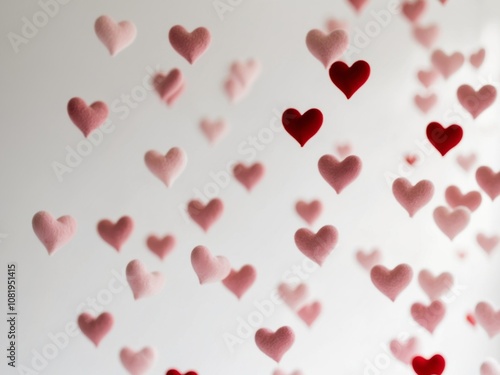 hearts background for valentine day celebration. photo