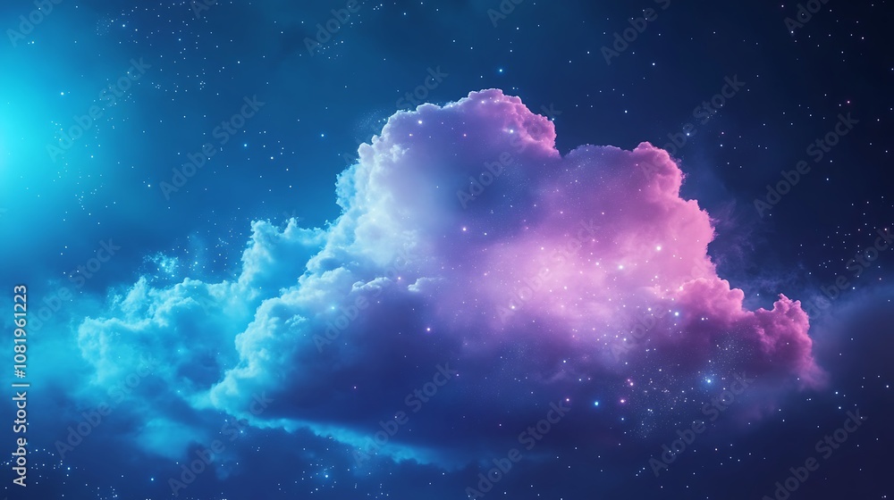 Fototapeta premium Night Sky with Starry Clouds