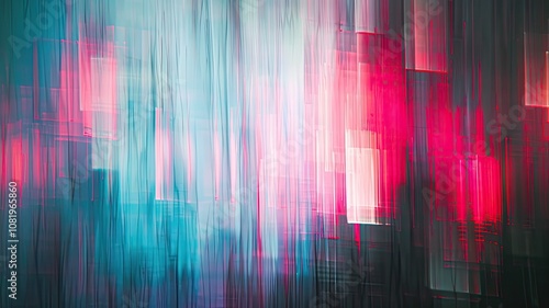 赤と青のラインの油絵背景_6