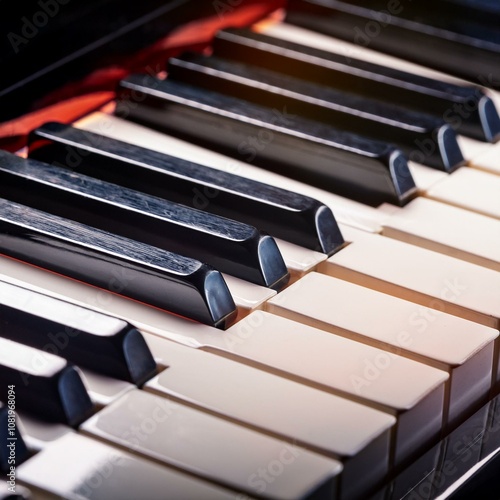 Wallpaper Mural close up, macro shot of a piano tuts keyboard Torontodigital.ca
