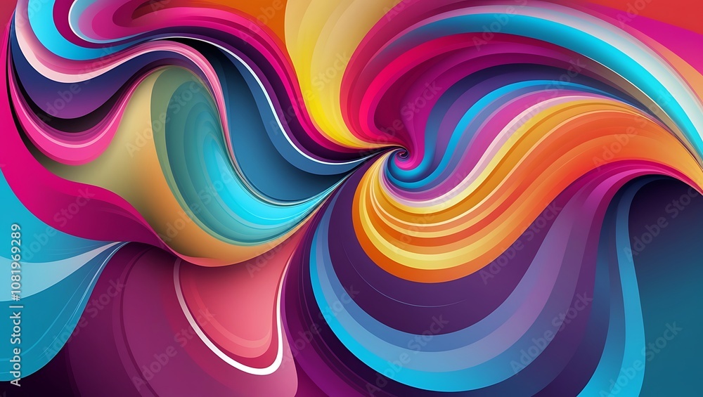 Obraz premium Abstract colorful swirl background. Generative Ai.