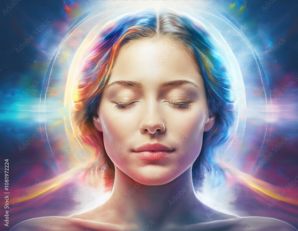 minimalistic yet highly detailed image of a serene face minimalistic yet highly detailed image of a serene face