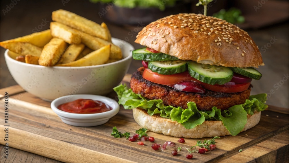 burger and fries burger and fries