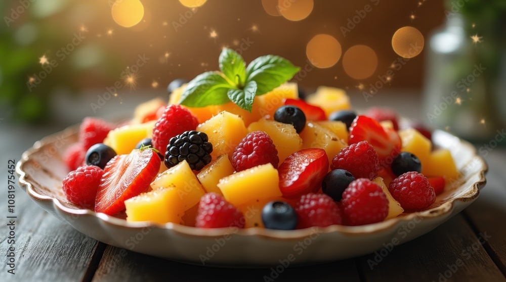 Delicious Summer Fruit Salad with Raspberries Blueberries Strawberries Delicious Summer Fruit Salad with Raspberries Blueberries Strawberries