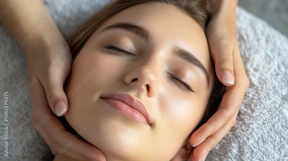 Relaxing Spa Treatment with a Calm Woman Enjoying a Facial Massage in a Serene Environment for Ultimate Rejuvenation and Wellness Experience Relaxing Spa Treatment with a Calm Woman Enjoying a Facial Massage in a Serene Environment for Ultimate Rejuvenation and Wellness Experience