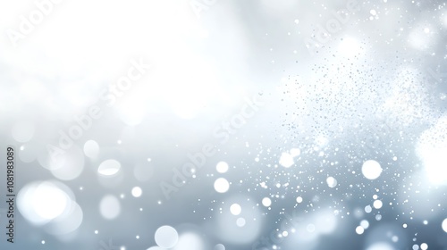 white and silver glitter background with space for text, white and grey glitter bokeh . white bokeh blur circle variety Dreamy soft focus wallpaper backdrop,Christmas snow or anniversary banner,