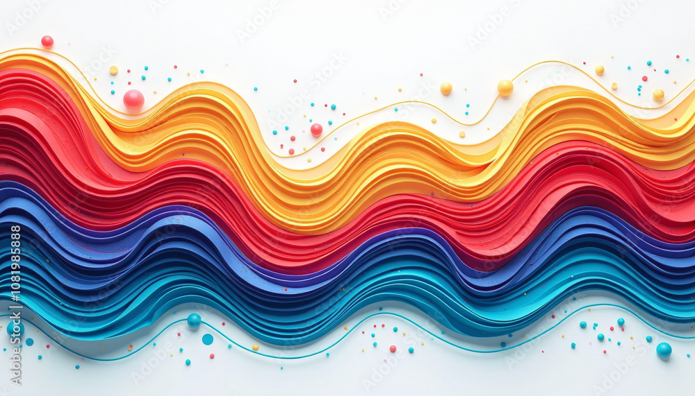Abstract Colorful Wave Design: A Vibrant Geometric Pattern Abstract Colorful Wave Design: A Vibrant Geometric Pattern