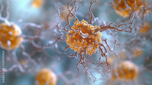 Nerve cell degeneration and aging, exploring how neurons deteriorate over time and affect cognitive function