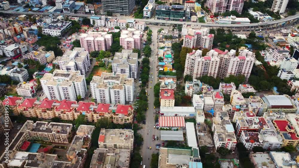 Ariel Shot of beautiful Bangalore City in India during cloudy weather. Ariel Shot of beautiful Bangalore City in India during cloudy weather.