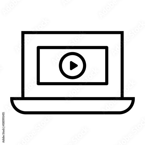 Video file icon vector. Watch video illustration sign. Online symbol. Watch logo.