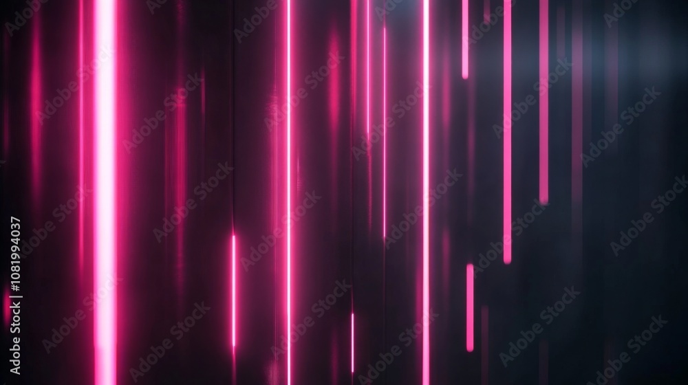 Abstract Background with Vibrant Pink Neon Light Stripes and Soft Dark Gradient, Perfect for Modern Design and Futuristic Themes in Digital Media Abstract Background with Vibrant Pink Neon Light Stripes and Soft Dark Gradient, Perfect for Modern Design and Futuristic Themes in Digital Media