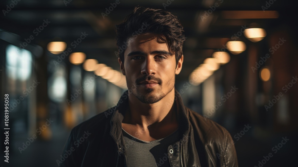 Smiling Latino Male Fashion Model Poses in Cinematic Photo ShootOPSIS/Image of a Latino male fashion model smiling in a cinematic stock photo shoot Smiling Latino Male Fashion Model Poses in Cinematic Photo ShootOPSIS/Image of a Latino male fashion model smiling in a cinematic stock photo shoot