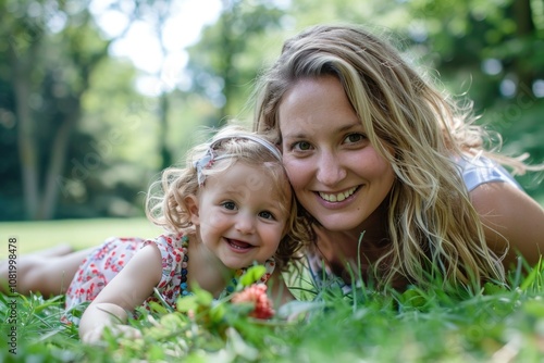 Blonde Family: Mother and Daughter Enjoying Outdoor Fun and Emotions on Vacation