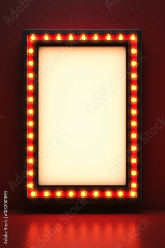 Movie poster cinema light box or display frame cinema lightbox or billboards with white blank space.