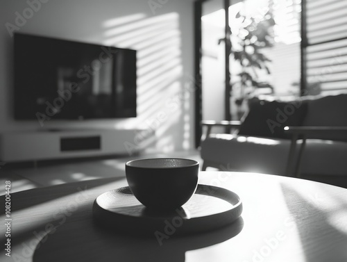 Modern Living Room with Sunlight