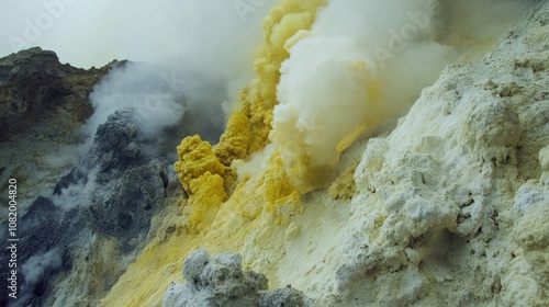 Sulfur mining history at Kawah Ijen, tracing the origins and evolution of this dangerous occupation photo