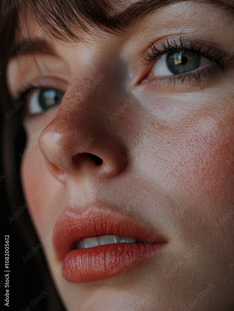 Naklejka premium Elegant Woman with Glowing Skin