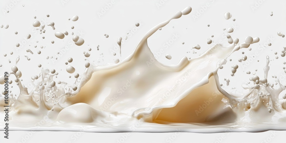 plash of milk or cream on white background plash of milk or cream on white background