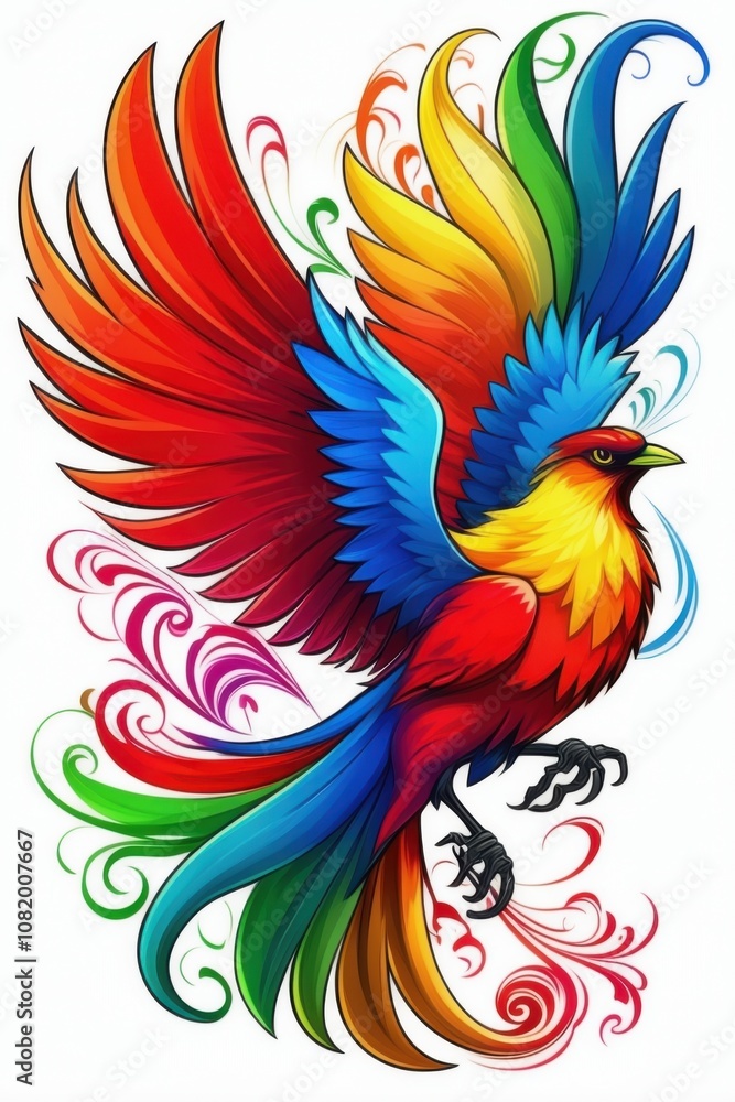 a colorful bird with a long tail and a colorful tail a colorful bird with a long tail and a colorful tail