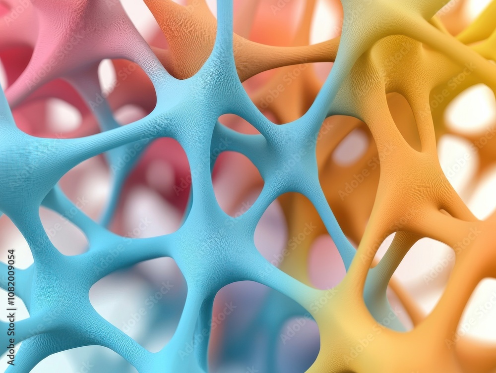 Quantum computing of cryptography concept. A vibrant close-up of interconnected, organic shapes, showcasing a blend of colors-blues, yellows, and pinks-creating a visually striking pattern. Quantum computing of cryptography concept. A vibrant close-up of interconnected, organic shapes, showcasing a blend of colors-blues, yellows, and pinks-creating a visually striking pattern.