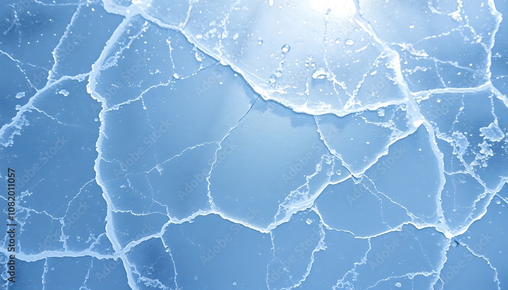 Obraz premium Abstract Blue Ice Pattern,