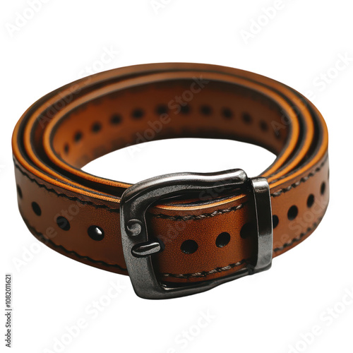 Stylish Leather Belt for Formal and Casual Outfits, Perfect for Enhancing Your Wardrobe and Making a Fashion Statement, on the transparent background photo