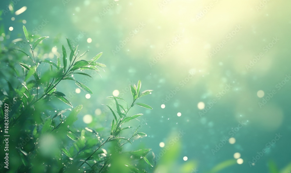 Ethereal Greenery with Soft Light and Bokeh Effect Creating a Serene and Dreamy Atmosphere in Nature, Perfect for Tranquility and Relaxation Themes Ethereal Greenery with Soft Light and Bokeh Effect Creating a Serene and Dreamy Atmosphere in Nature, Perfect for Tranquility and Relaxation Themes