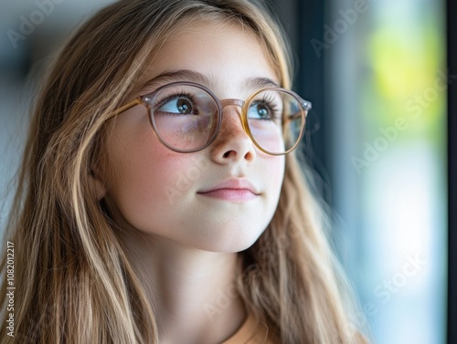 Young Girl's Introspective Expression