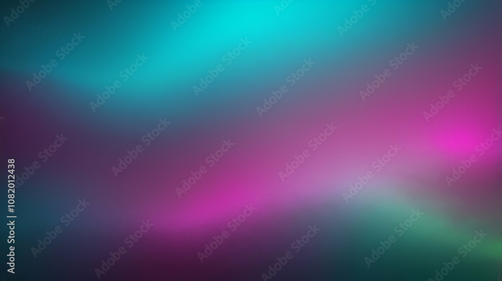 Fototapeta premium neon Cyan, Magenta, Lime, Gray glowing gradient background, a soft grainy noise texture with shimmering highlights and Smooth Transitions for a dynamic effect
