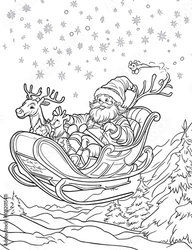 Wallpaper Mural santa, christmas, claus, cartoon, holiday, red, xmas, santa claus, vector, illustration, hat, winter, happy, gift, character, white, merry, smile, celebration, isolated, beard, old, season, new year,  Torontodigital.ca