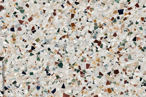 Speckled terrazzo a seamless texture of terrazzo flooring with colorful marble chips, Ai Generated photo