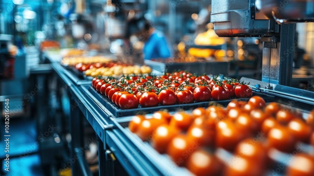 Small-scale food production line with automated packaging compact machinery, streamlined packaging process, high-tech environment in a small factory Small-scale food production line with automated packaging compact machinery, streamlined packaging process, high-tech environment in a small factory