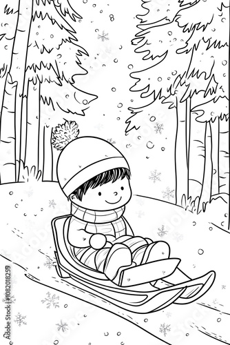 Obraz na płótnie child in the snow w salonie