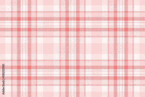 Autumn fabric seamless textile, patterned check plaid background. Neat pattern texture vector tartan in light and sea shell colors.