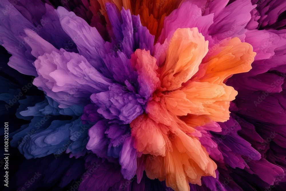 Quantum computing of cryptography concept. A vibrant abstract explosion of colors, featuring shades of purple, orange, and pink that create a stunning visual effect. Quantum computing of cryptography concept. A vibrant abstract explosion of colors, featuring shades of purple, orange, and pink that create a stunning visual effect.