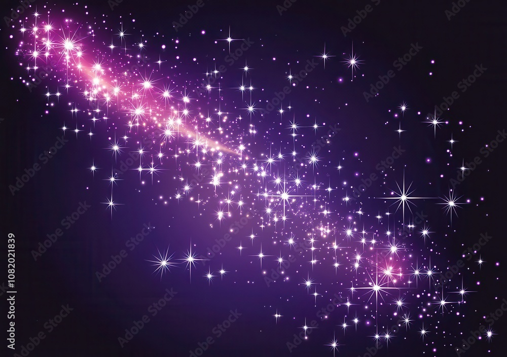 Purple Galaxy Sky with Stars Vector Design Purple Galaxy Sky with Stars Vector Design