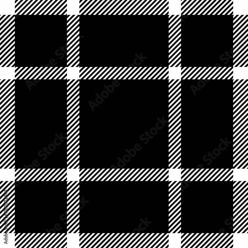Perfect fabric background check, retail pattern tartan plaid. Diwali seamless vector texture textile in white and black colors.