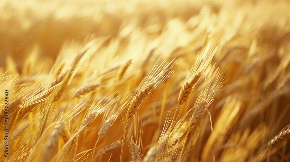 Golden Wheat Field Under Soft Sunlight Golden Wheat Field Under Soft Sunlight
