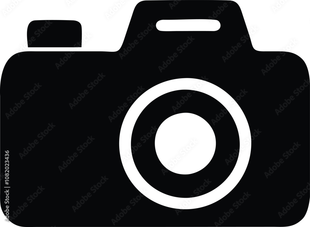Camera icon. flat illustration of vector icon on white background Camera icon. flat illustration of vector icon on white background