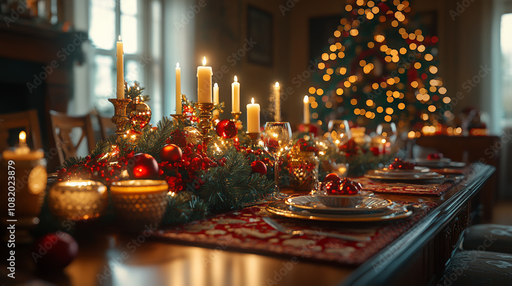 Charming Christmas Illustrations with Featuring A Christmas Dinner Table Set With Candle Holiday Dishes And a Centerpiece Charming Christmas Illustrations with Featuring A Christmas Dinner Table Set With Candle Holiday Dishes And a Centerpiece