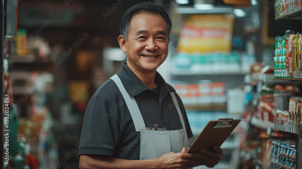 Portrait of a small shop owner Portrait of a small shop owner