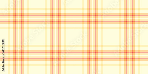Decorate check fabric textile, us plaid vector seamless. Fibre pattern texture background tartan in light and red colors.