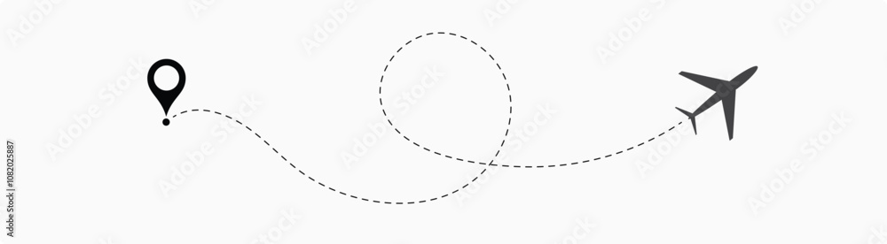 air plane reach in the destination. air plane route. airplane location. destination. reach. landing. dotted line. air plane reach in the destination. air plane route. airplane location. destination. reach. landing. dotted line.